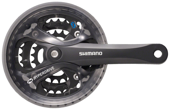 Juego de bielas Shimano Acera FC-M361 - 170 mm, 7/8 velocidades, 48/38/28 dientes, eje cuadrado de 104/64 BCD, interfaz JIS, color negro