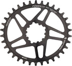 Plato elíptico de montaje directo Wolf Tooth - 34 dientes SRAM Direct Mount Drop-Stop A para bielas SRAM Boost de 3 tornillos, desplazamiento de 3 mm, color negro