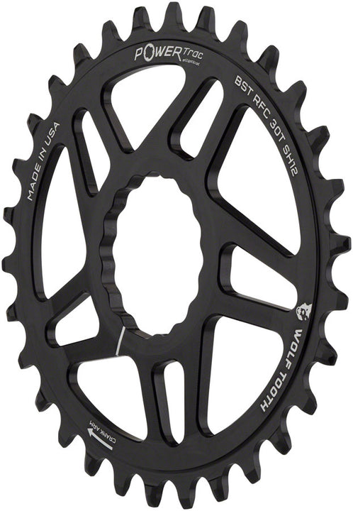 Plato elíptico de montaje directo Wolf Tooth - 34 dientes RaceFace CINCH Boost Drop-Stop ST Shimano 12 velocidades HG+ BLK