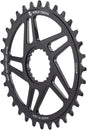 Plato de montaje directo Wolf Tooth - 28 dientes Shimano DM para bielas Boost, desplazamiento de 3 mm, requiere cadena Hyperglide+ de 12 velocidades, color negro