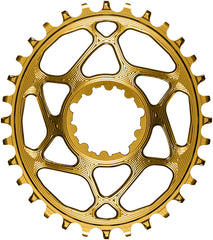absoluteBLACK Oval Narrow-Wide Direct Mount Chainring - 32t SRAM 3-Bolt Direct Mount 3mm Offset Gold