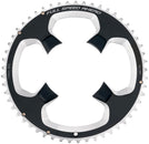 Plato de carretera de carbono FSA PowerBox, 1x 53 dientes, 110BCD, patrón de pernos asimétrico, interfaz de 4 pernos, negro