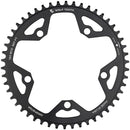Plato Wolf Tooth para ciclocross de carretera (130 BCD, 46 dientes, 130 BCD, 5 tornillos, tope abatible, 10/11/12 velocidades, compatible con Eagle Flattop), color negro