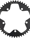 Plato Wolf Tooth para ciclocross de carretera (130 BCD, 48 dientes, 130 BCD, 5 tornillos, tope abatible, 10/11/12 velocidades, compatible con Eagle Flattop), color negro