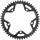 Plato Wolf Tooth para ciclocross de carretera (130 BCD) - 50 dientes, 130 BCD, 5 tornillos, tope abatible, 10/11/12 velocidades, compatible con Eagle Flattop, negro