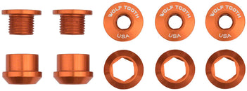 Juego de 1 perno para plato Wolf Tooth - Juego de 5 tornillos hexagonales dobles de 6 mm, color naranja