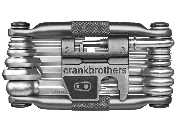Miniherramienta Crankbrothers Multi-19 con frasco de níquel