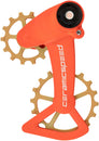 Sistema de poleas CeramicSpeed ​​OSPW X, SRAM Eagle AXS - Revestimiento de carreras, polea de aleación, jaula de carbono, Cerakote naranja/bronce