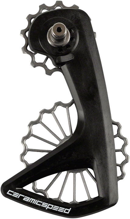 Sistema de poleas CeramicSpeed ​​OSPW RS Shimano 9250/8150 - Pistas revestidas, polea de titanio impresa en 3D, jaula de carbono de titanio