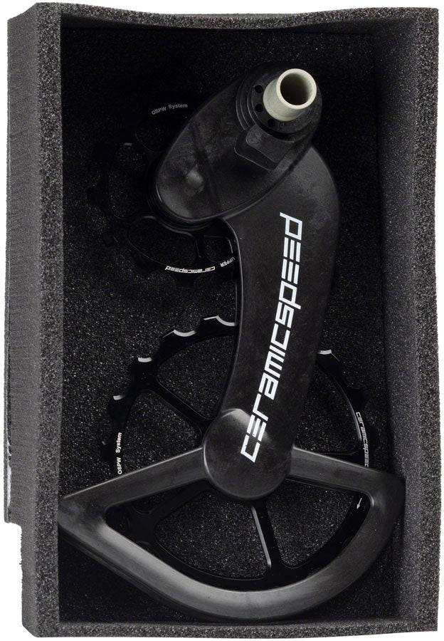 Sistema de poleas CeramicSpeed ​​OSPW para desviadores Campagnolo - Polea de aleación con jaula de carbono negra