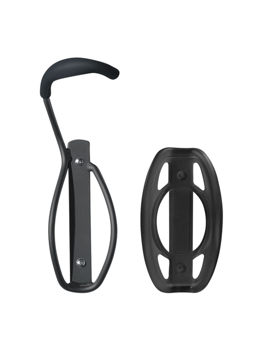 Portabicicletas de pared Delta para una bicicleta con bandeja para neumáticos: admite una bicicleta, color negro
