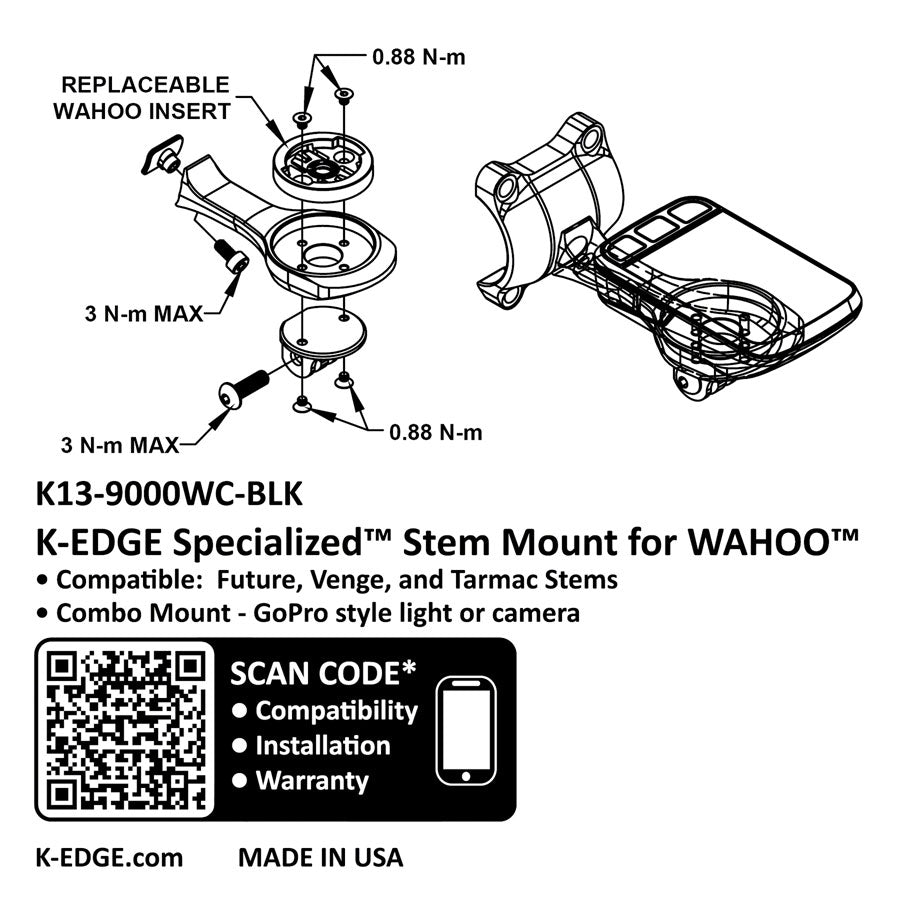 K-EDGE Wahoo Specialized Future Combo Mount - Thumbnail 5