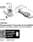 K-EDGE Garmin Specialized Roval Computer Mount - Black Anodize