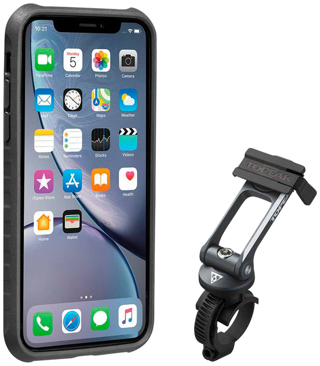 Estuche Topeak Ridecase con soporte - Compatible con iPhone XR Negro/Gris
