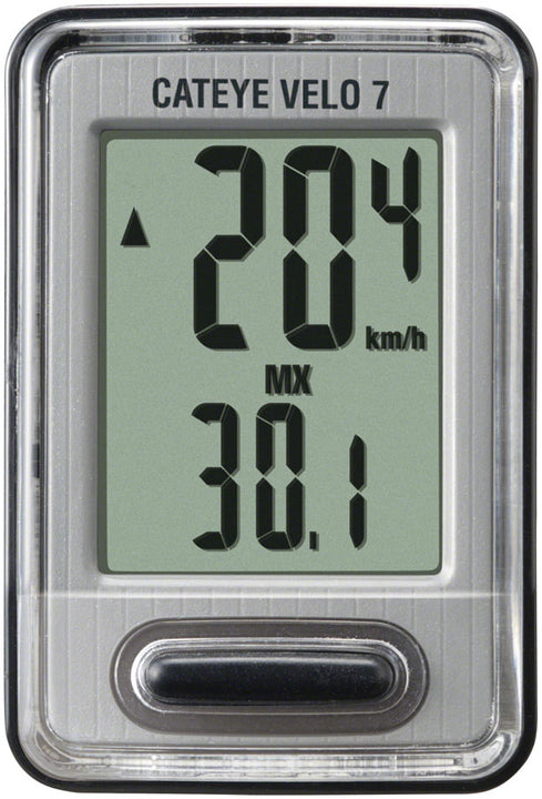 Ciclocomputador CatEye Velo 7 - Negro con cable