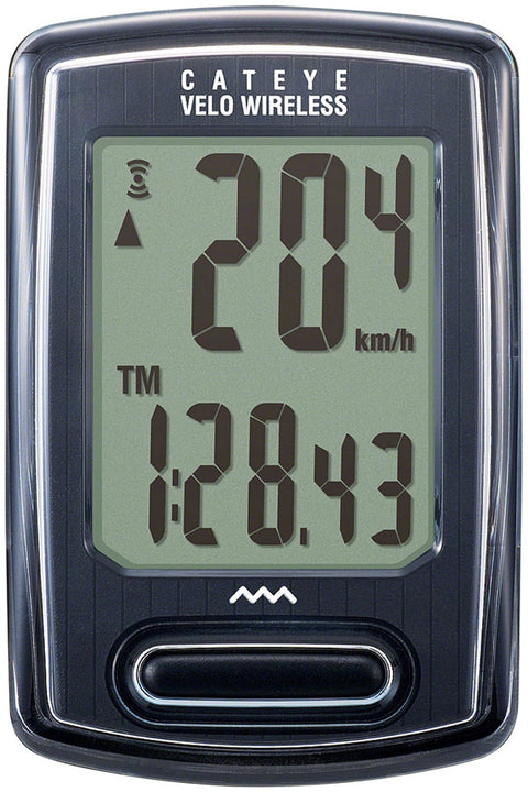 Ciclocomputador inalámbrico Cateye Velo - Negro