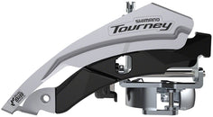 Desviador delantero Shimano Tourney FD-TY600-L6 - 6/7/8 velocidades, triple top swing, doble tiro, 31,8/34,9 mm, ángulo de vaina de 66-69°, tapa de 18 dientes.