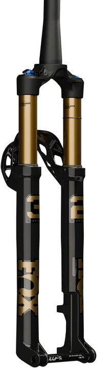 Horquilla de suspensión FOX 32 Step-Cast Factory - 29", 100 mm, 15 x 110 mm, Kabolt SL, 44 mm de desplazamiento, amortiguador GRIP SL, Psh-Lk. Corona anodizada, color negro brillante.