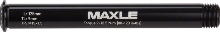 Eje pasante delantero RockShox Maxle Stealth: 15x100, 125 mm de longitud, para carretera