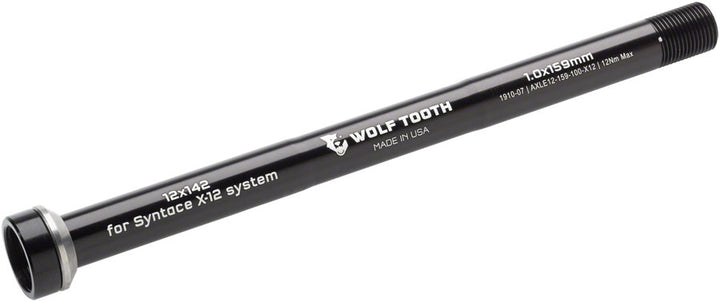 Eje pasante trasero Wolf Tooth - M12 1,0 x 159 mm para X12 x 142 mm Negro