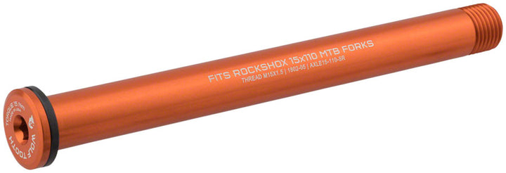 Eje pasante delantero Wolf Tooth - RockShox 15 x 110 mm Naranja