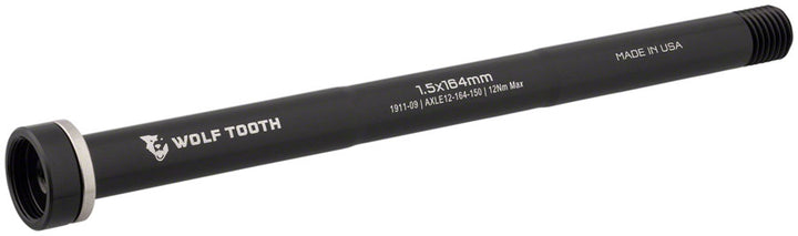 Eje pasante trasero Wolf Tooth - M12 1,5 x 164 mm Negro