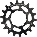 Piñón de aluminio Wolf Tooth de una sola velocidad - Compatible con cadenas de 3/32" (18 dientes), color negro