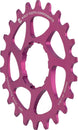 Piñón de aluminio Wolf Tooth de una sola velocidad - Compatible con cadenas de 3/32" (22 dientes), color morado