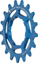 Piñón de aluminio Wolf Tooth de una sola velocidad - 17 dientes, compatible con cadenas de 3/32", color azul