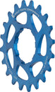 Piñón de aluminio Wolf Tooth de una sola velocidad - 20 dientes, compatible con cadenas de 3/32", color azul