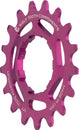 Piñón de aluminio Wolf Tooth de una sola velocidad - Compatible con cadenas de 3/32" (17 dientes), color morado