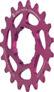 Piñón de aluminio Wolf Tooth de una sola velocidad - Compatible con cadenas de 3/32" (19 dientes), color morado