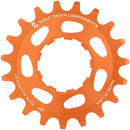 Piñón de aluminio Wolf Tooth de una sola velocidad - Compatible con cadenas de 3/32" (19 dientes), color naranja