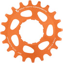 Piñón de aluminio Wolf Tooth de una sola velocidad - Compatible con cadenas de 3/32" de 20 dientes, color naranja