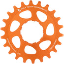 Piñón de aluminio Wolf Tooth de una sola velocidad - Compatible con cadenas de 3/32" (22 dientes), color naranja