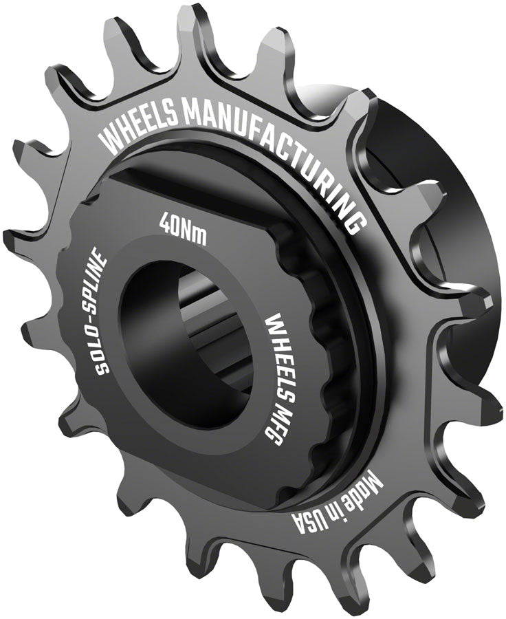 Kit de conversión de ruedas SOLO-SPLINE Micro Spline de una sola velocidad - 18 dientes para bujes Shimano Micro Spline BLK