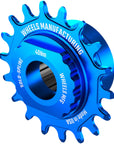 Kit de conversión de ruedas SOLO-SPLINE Micro Spline de una sola velocidad - 18 dientes para bujes Shimano Micro Spline, color azul