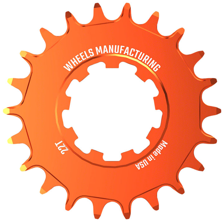 Wheels Manufacturing SOLO-SPEED Cog - 22t Fits SOLO-SPLINE SOLO-XD kits Orange