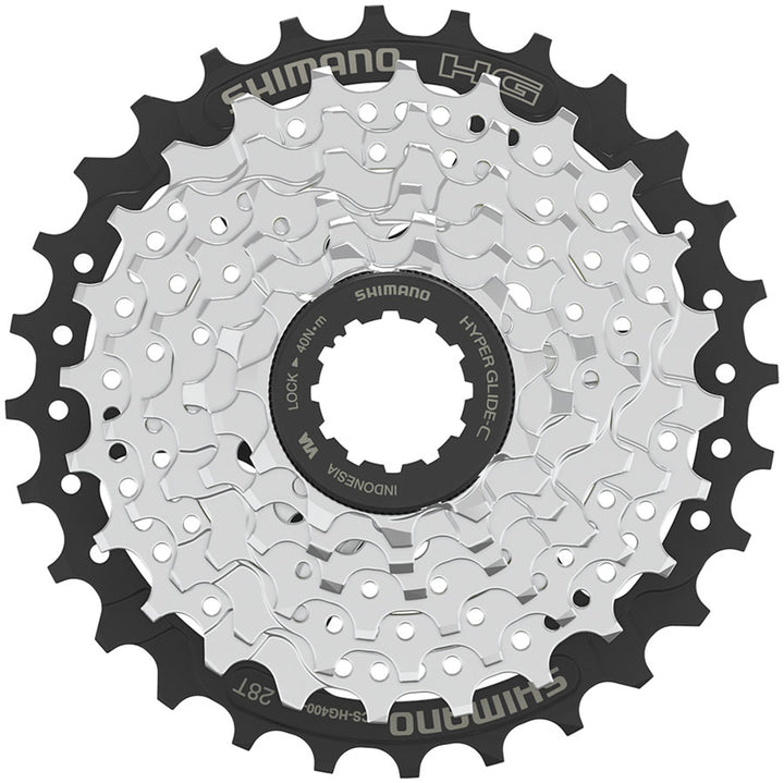 Cassette Shimano CS-HG400-7 - 7 velocidades, 11-28 dientes, plateado