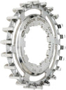 Piñón trasero Gates Carbon Drive CDX CenterTrack de 9 estrías y buje libre - 22 dientes Shimano 9 estrías, plateado