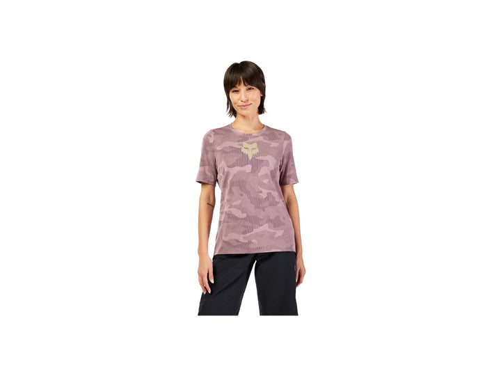 Camiseta Fox Racing 25 Ranger de manga corta para mujer, talla extragrande, color ciruela