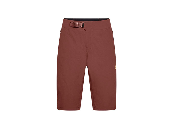 Pantalones cortos Fox Racing 25 Ranger/Liner para mujer, 12, color marrón cerveza de raíz