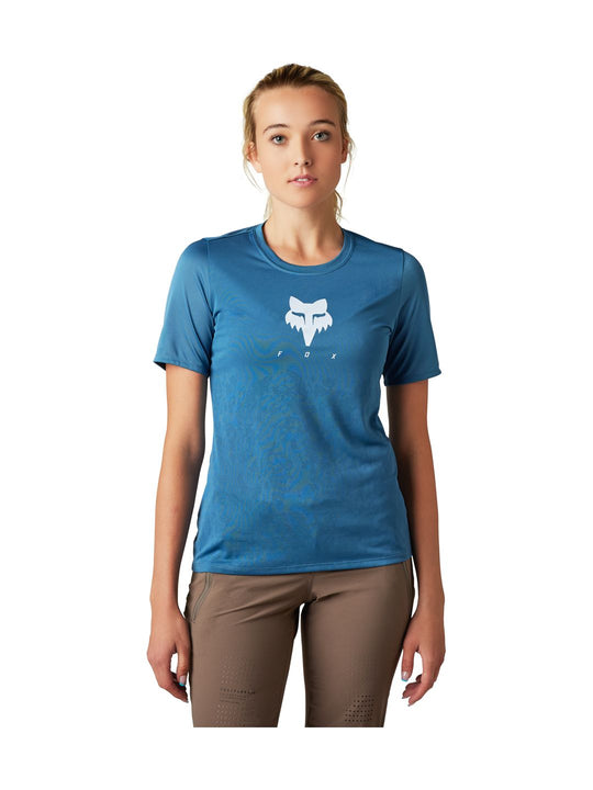 Jersey Fox Racing Ranger TruDri para mujer, azul oscuro medio