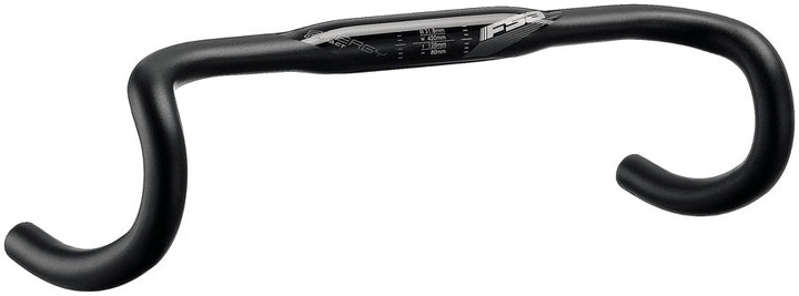 Manillar FSA Energy Super Compact, diámetro de abrazadera de 31,8 mm, ancho de 380 mm, perfil de caída compacto, negro