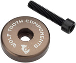 Tapa de vástago Wolf Tooth Ultralight con espaciador integrado de 5 mm - Espresso