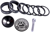 Kit de espaciadores para dirección StackRight de Wheels Manufacturing Pro - Negro
