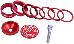 Kit de espaciadores para dirección StackRight de Wheels Manufacturing Pro - Rojo