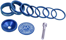 Kit de espaciadores para dirección StackRight de Wheels Manufacturing Pro - Azul