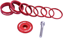 Kit de espaciadores de dirección StackRight Essential de Wheels Manufacturing - Rojo