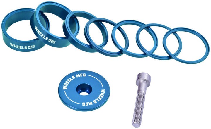 Kit de espaciadores de dirección StackRight Essential de Wheels Manufacturing - Verde azulado